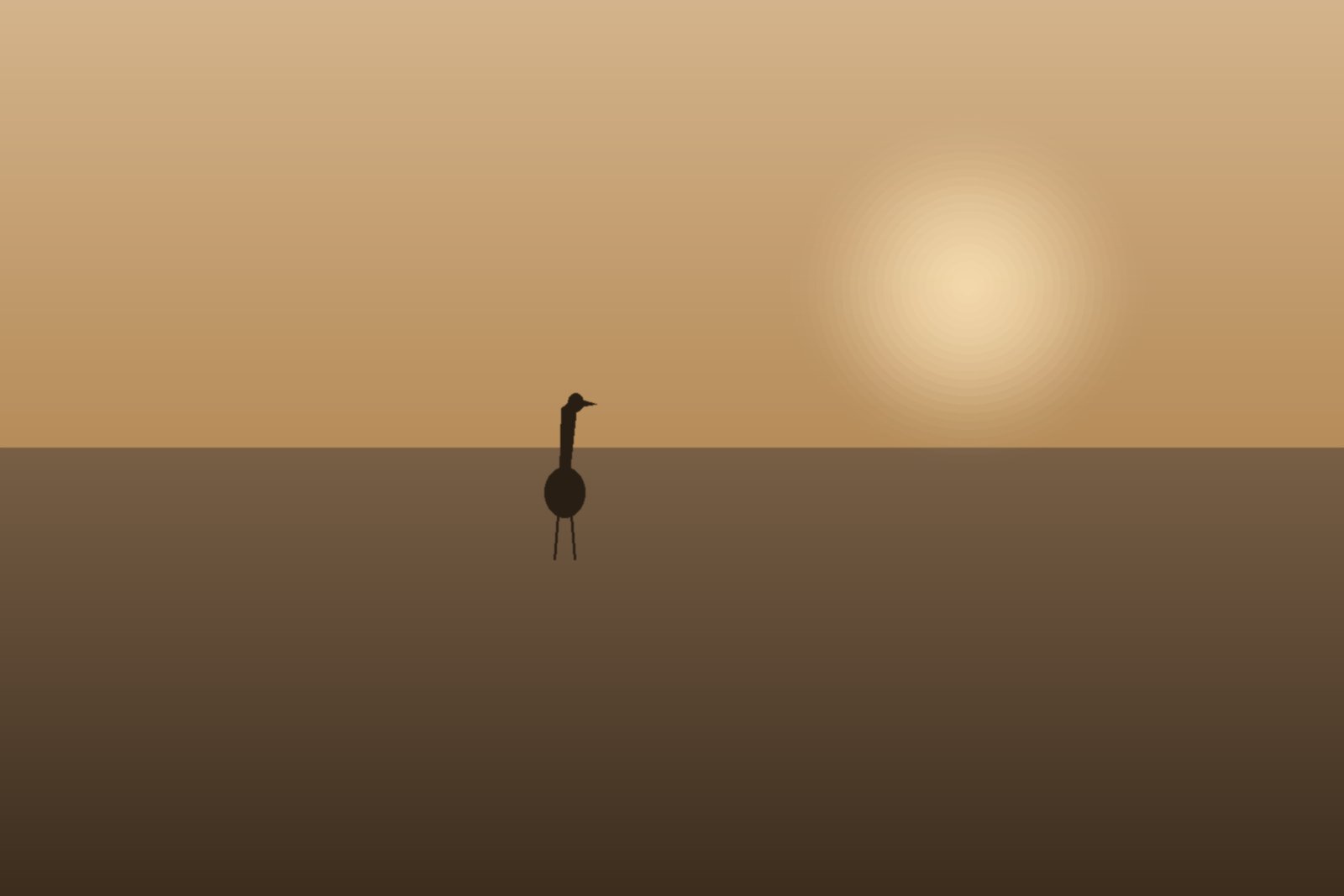 A sandhill crane against late-evening sky over willows